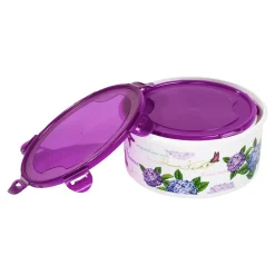 Lebensmittelbehälter|Hobbyköche|Die moderne Hausfrau Klickdosen-Set "Hortensie", 5 Stück rund