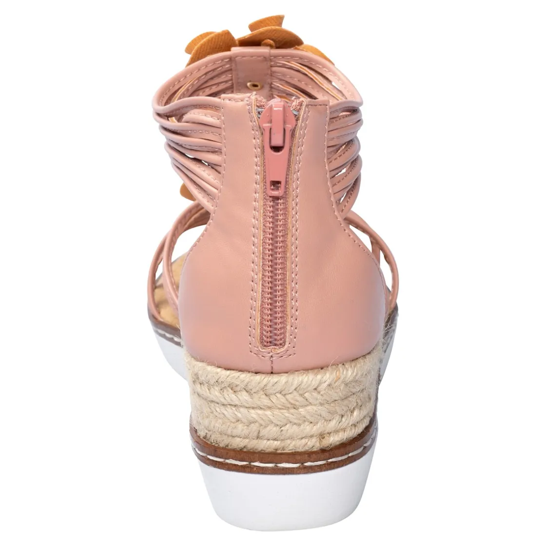 Sandalen|Die moderne Hausfrau Knöchel-Sandalette "Blume" nude