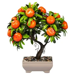 Kunstpflanzen|Die moderne Hausfrau Künstlicher Bonsai Mandarine