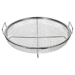 Backbleche & Grillkörbe|Ofenroste & Grillkörbe|Die moderne Hausfrau Knusper-Grillkorb "Edelstahl" rund