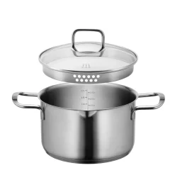 Töpfe|Die moderne Hausfrau Kochtopf, Edelstahl Sanvito 1 x Topf, 1 x Deckel