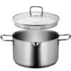 Töpfe|Die moderne Hausfrau Kochtopf, Edelstahl Sanvito 1 x Topf, 1 x Deckel