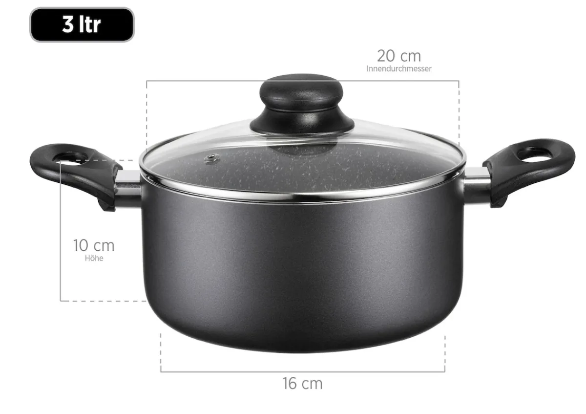 Die moderne Hausfrau Kochtopf-Set, Aluminium Izar