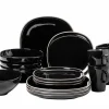 Geschirrsets|Die moderne Hausfrau Kombiservice, Keramik Isora Schwarz