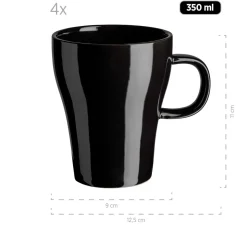 Geschirrsets|Die moderne Hausfrau Kombiservice, Keramik Isora Schwarz