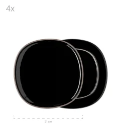 Geschirrsets|Die moderne Hausfrau Kombiservice, Keramik Isora Schwarz