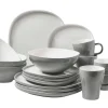 Geschirrsets|Die moderne Hausfrau Kombiservice, Keramik Isora Grau