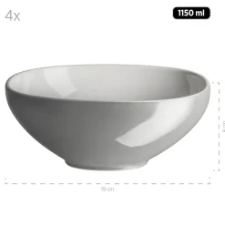 Geschirrsets|Die moderne Hausfrau Kombiservice, Keramik Isora Grau