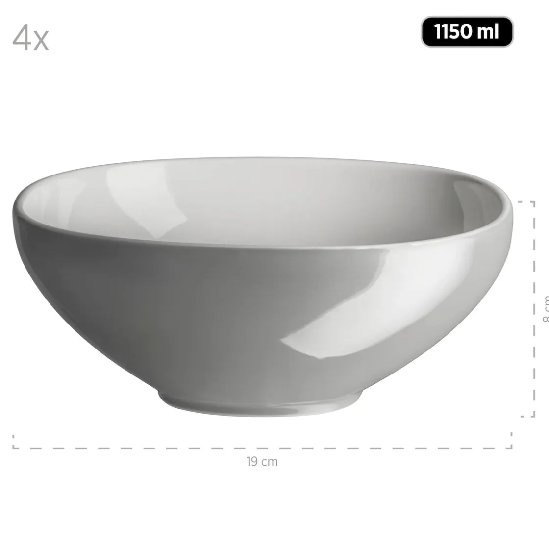 Geschirrsets|Die moderne Hausfrau Kombiservice, Keramik Isora Grau