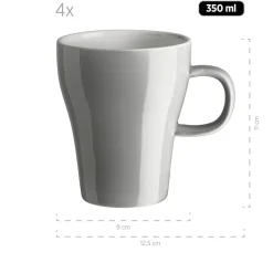 Geschirrsets|Die moderne Hausfrau Kombiservice, Keramik Isora Grau