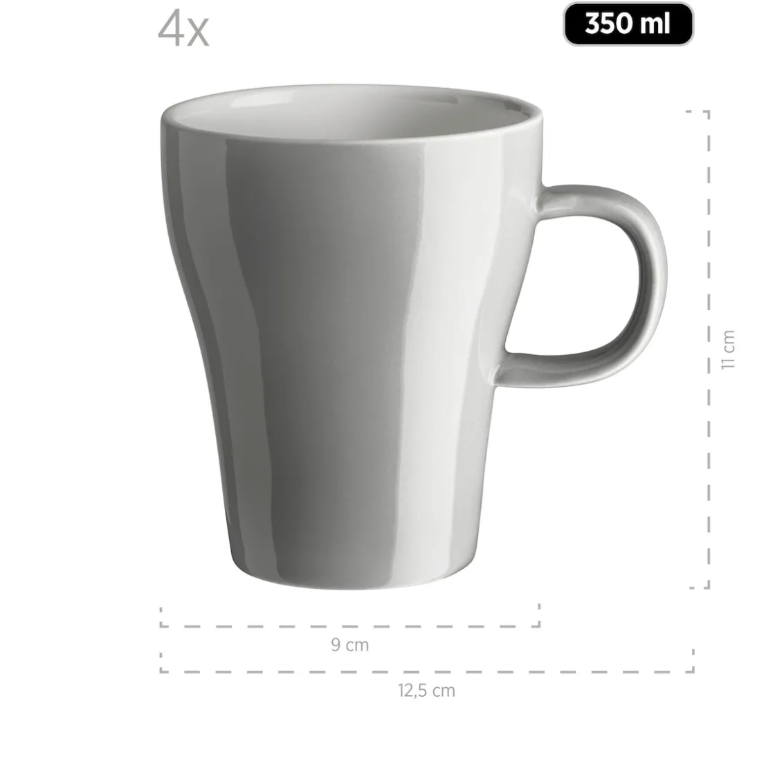 Geschirrsets|Die moderne Hausfrau Kombiservice, Keramik Isora Grau