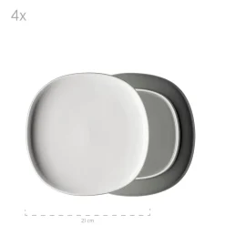 Geschirrsets|Die moderne Hausfrau Kombiservice, Keramik Isora Grau