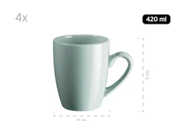 Geschirrsets|Die moderne Hausfrau Kombiservice Pastell Selection Grün