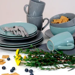 Geschirrsets|Die moderne Hausfrau Kombiservice Pastell Selection Grün