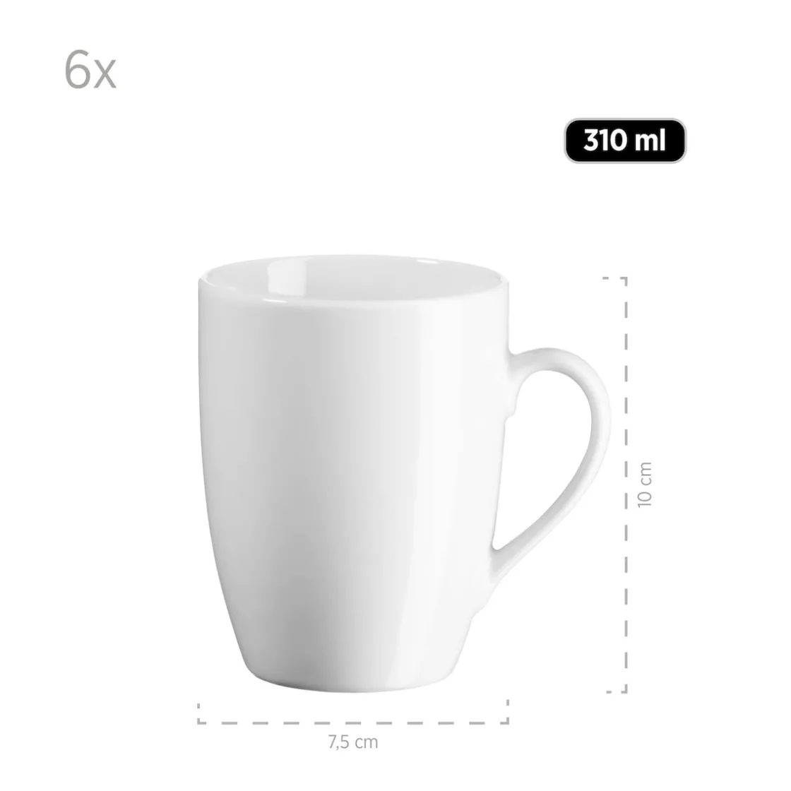 Geschirrsets|Die moderne Hausfrau Kombiservice, Porzellan ALESIA