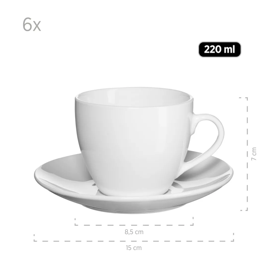 Geschirrsets|Die moderne Hausfrau Kombiservice, Porzellan ALESIA