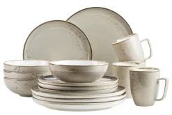 Geschirrsets|Die moderne Hausfrau Kombiservice, Porzellan Pintar Olivgrau