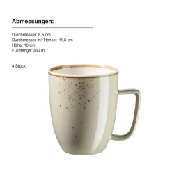 Geschirrsets|Die moderne Hausfrau Kombiservice, Porzellan Pintar Olivgrau