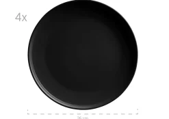 Geschirrsets|Die moderne Hausfrau Kombiservice, Steinzeug ALENIA Schwarz