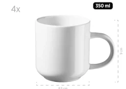 Geschirrsets|Die moderne Hausfrau Kombiservice, Steinzeug ALENIA Weiß