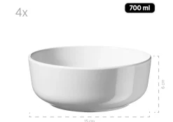 Geschirrsets|Die moderne Hausfrau Kombiservice, Steinzeug ALENIA Weiß