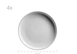 Geschirrsets|Die moderne Hausfrau Kombiservice, Steinzeug ALENIA Weiß