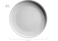 Geschirrsets|Die moderne Hausfrau Kombiservice, Steinzeug ALENIA Weiß