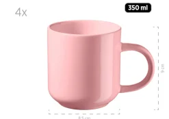 Geschirrsets|Die moderne Hausfrau Kombiservice, Steinzeug ALENIA Rosa