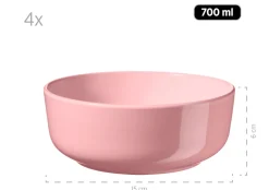 Geschirrsets|Die moderne Hausfrau Kombiservice, Steinzeug ALENIA Rosa