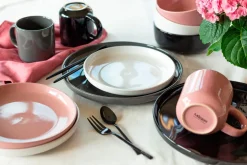 Geschirrsets|Die moderne Hausfrau Kombiservice, Steinzeug ALENIA Rosa
