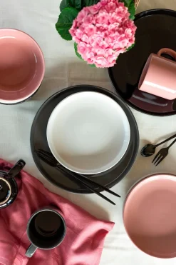 Geschirrsets|Die moderne Hausfrau Kombiservice, Steinzeug ALENIA Rosa