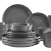 Geschirrsets|Die moderne Hausfrau Kombiservice, Steinzeug ALENIA Grau