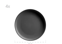 Geschirrsets|Die moderne Hausfrau Kombiservice, Steinzeug ALENIA Grau