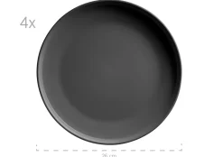 Geschirrsets|Die moderne Hausfrau Kombiservice, Steinzeug ALENIA Grau