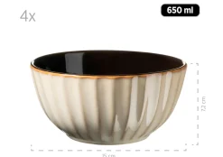 Geschirrsets|Die moderne Hausfrau Kombiservice, Steinzeug Confino Beige