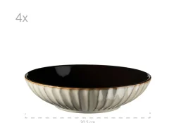 Geschirrsets|Die moderne Hausfrau Kombiservice, Steinzeug Confino Beige