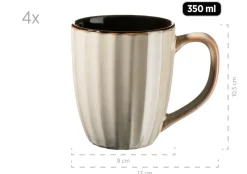 Geschirrsets|Die moderne Hausfrau Kombiservice, Steinzeug Confino Beige