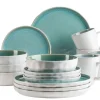 Geschirrsets|Die moderne Hausfrau Kombiservice, Steinzeug Elea Hellgrün