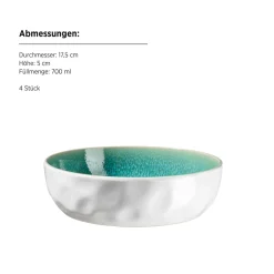 Geschirrsets|Die moderne Hausfrau Kombiservice, Steinzeug Elea Hellgrün