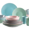 Geschirrsets|Die moderne Hausfrau Kombiservice, Steinzeug ELISSA II
