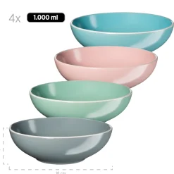 Geschirrsets|Die moderne Hausfrau Kombiservice, Steinzeug ELISSA II