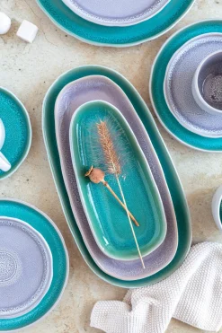 Geschirrsets|Die moderne Hausfrau Kombiservice, Steinzeug Elea Flieder