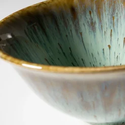 Geschirrsets|Die moderne Hausfrau Kombiservice, Steinzeug Flussufer blau, grün, braun