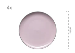 Geschirrsets|Die moderne Hausfrau Kombiservice, Steinzeug Maila Rosa / Grau / Blau / Grün