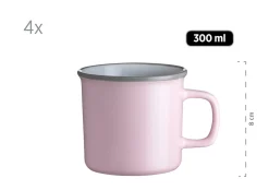 Geschirrsets|Die moderne Hausfrau Kombiservice, Steinzeug Maila Rosa / Grau / Blau / Grün