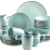 Geschirrsets|Die moderne Hausfrau Kombiservice, Steinzeug METALLIC RIM Mint