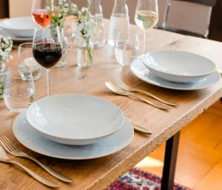 Geschirrsets|Die moderne Hausfrau Kombiservice, Steinzeug Trad. Tiles Weiß