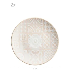 Geschirrsets|Die moderne Hausfrau Kombiservice, Steinzeug Trad. Tiles Weiß