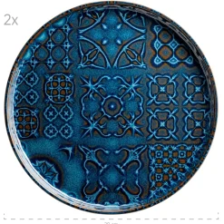 Die moderne Hausfrau Kombiservice, Steinzeug Trad. Tiles Blau