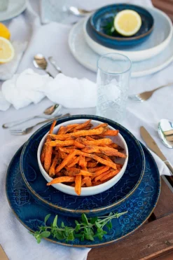 Die moderne Hausfrau Kombiservice, Steinzeug Trad. Tiles Blau